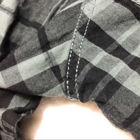 Black Brand Slim Fit Green & Black Plaid Oxford size XXL - Picture 11 of 13